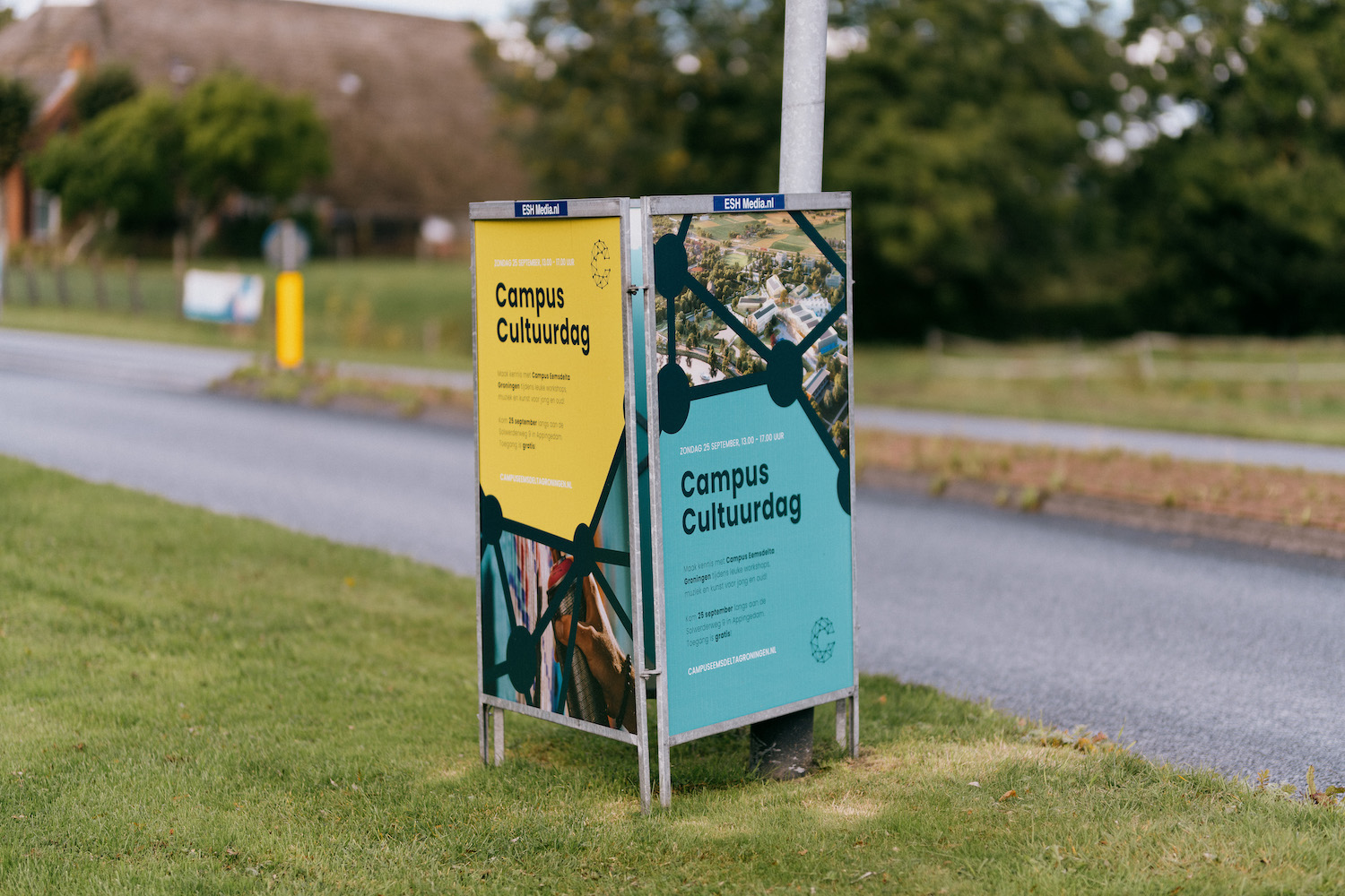 Poster van de campus eemsdelta op abri formaat.